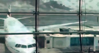 Se incendia avión en Dubai