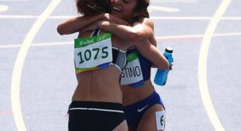 Emotividad en la pista durante las series olímpicas de 5000 metros femenil