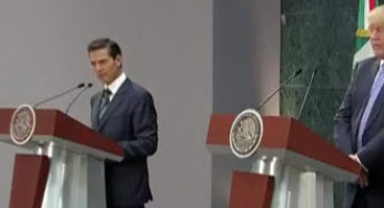 Siento afecto por México, pero el muro va: Trump; los mexicanos merecen respeto: EPN