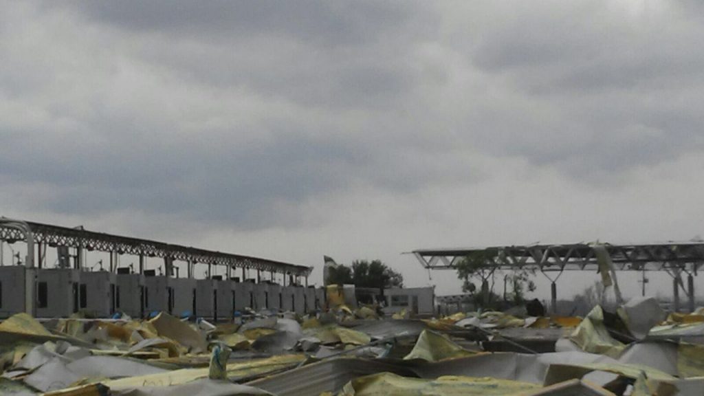 Tornado provoca daños en puente internacional de Nuevo Laredo