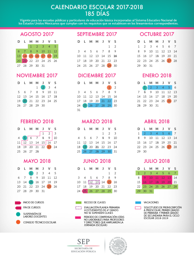 Este Es El Calendario Escolar De La Sep Reverasite The Best Porn Website