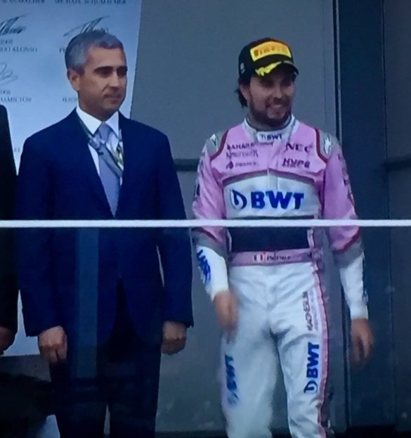 Checo Pérez se sube al podio en el GP de Azerbaiyan