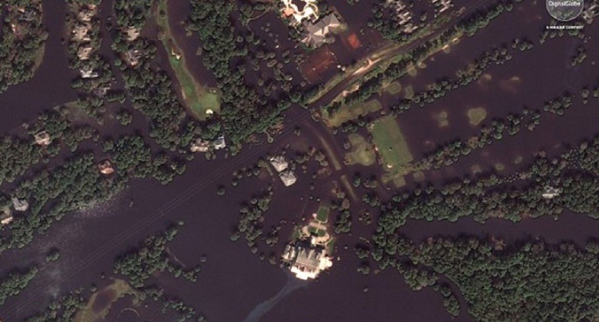 Imágenes satelitales muestran daños de Florence en Carolina del Norte