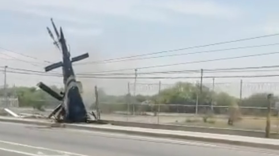 Cae helicóptero en Apodaca, Nuevo León - José Cárdenas