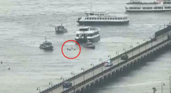 Helicóptero se estrella en el río Hudson en Nueva York